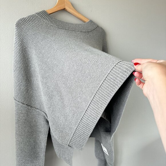 Free People Easy Street Crop Pullover Grey oversized New with tags! XL sweater - Picture 6 of 16